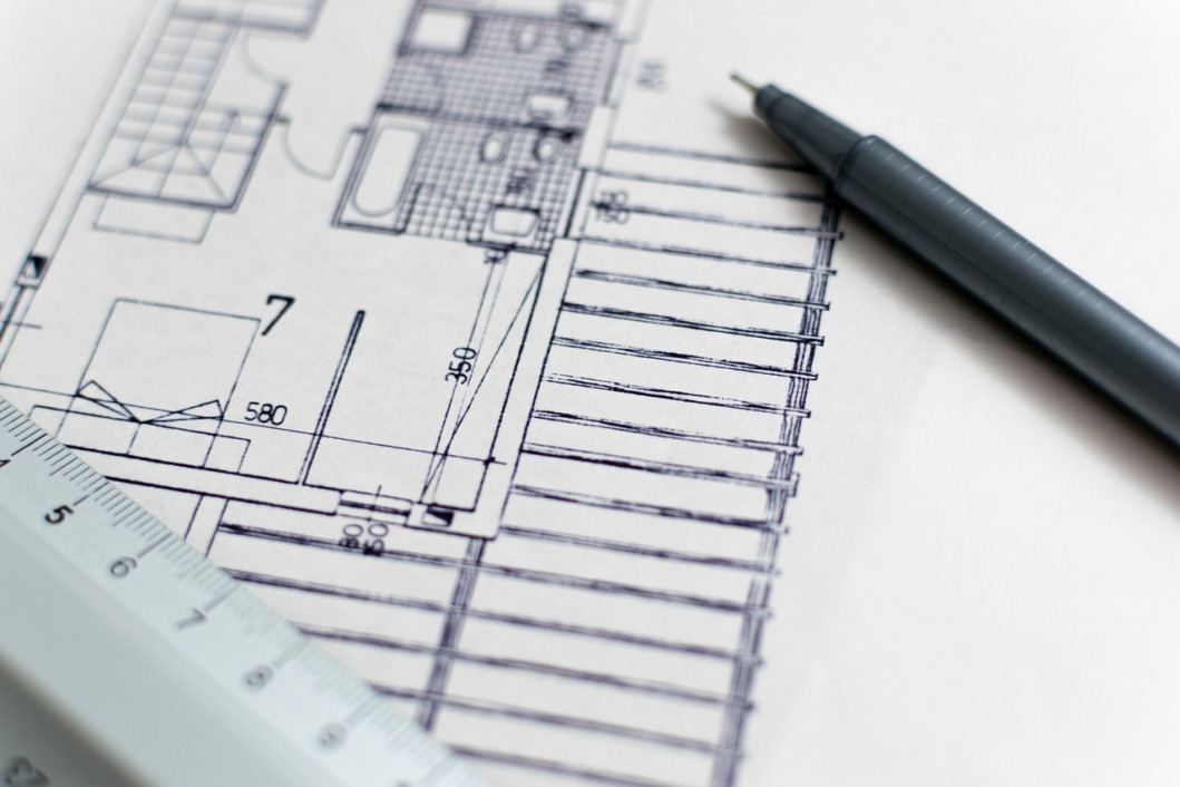 technical hvac blueprint plan